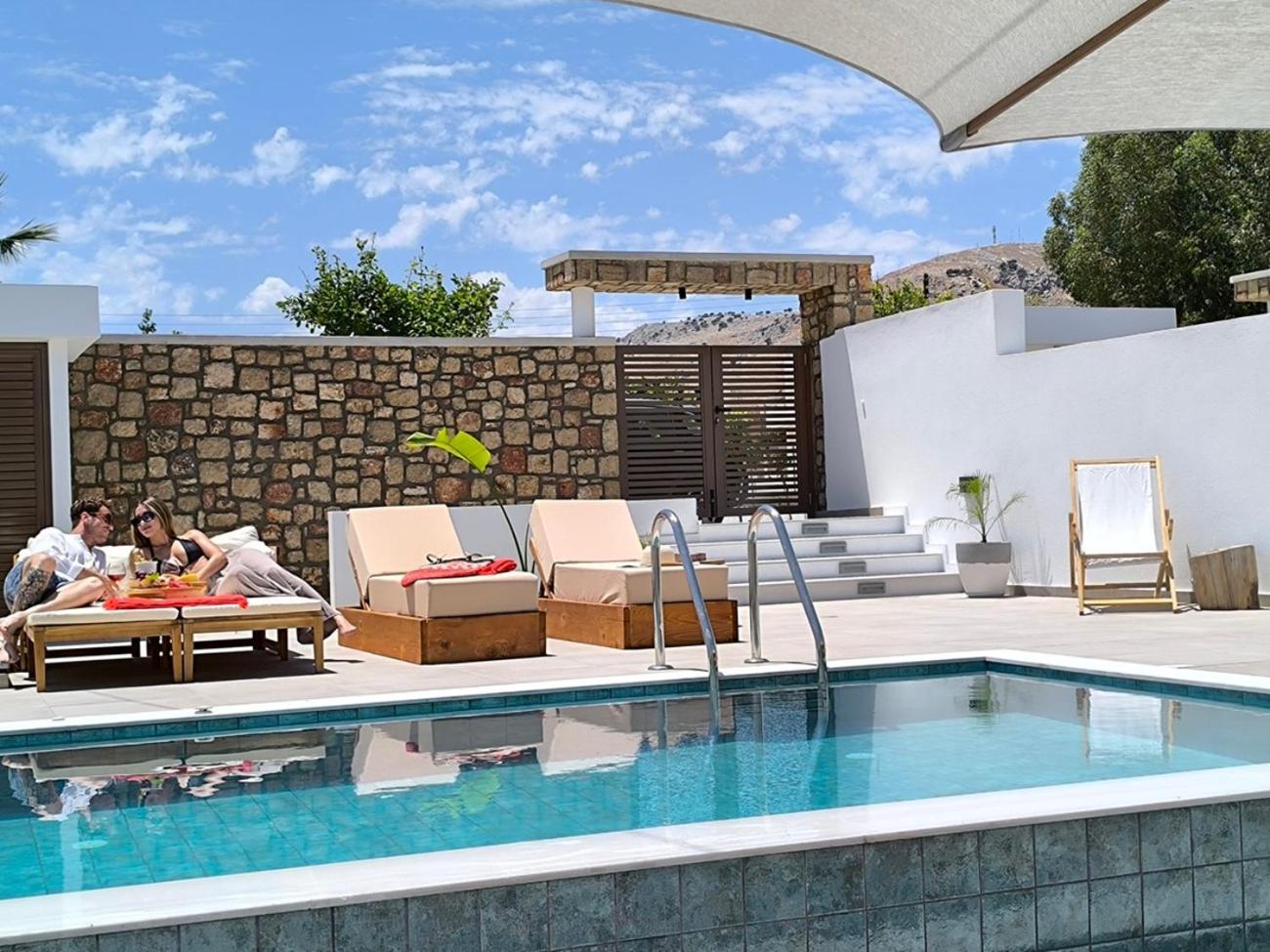 Valantina'S & Mannouel Lardos Luxury Villas Exterior foto
